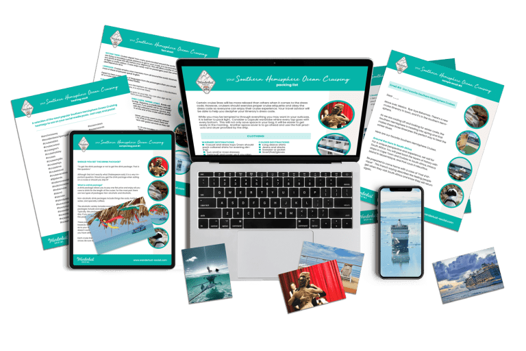 Ocean Cruising Southern Hemisphere Marketing Content and Images