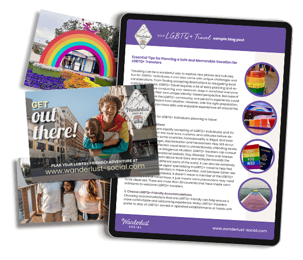 LGBTQ Travel Images and Content Bundle