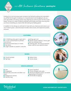 All Inclusive Packing List | Wanderlust Social