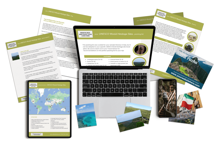 UNESCO Historical site marketing content for travel agencies