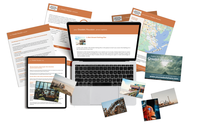 Greater Houston are travel marketing content for travel agencies