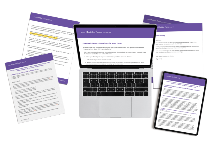 meet the travel agency team marketing content bundle