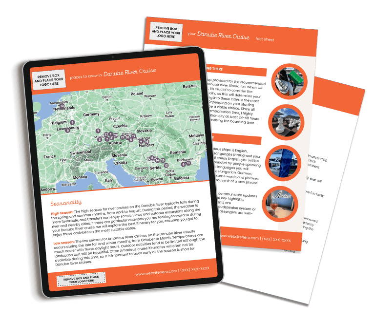Travel marketing content for Danube River cruises