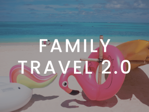 Family travel marketing content and imagery