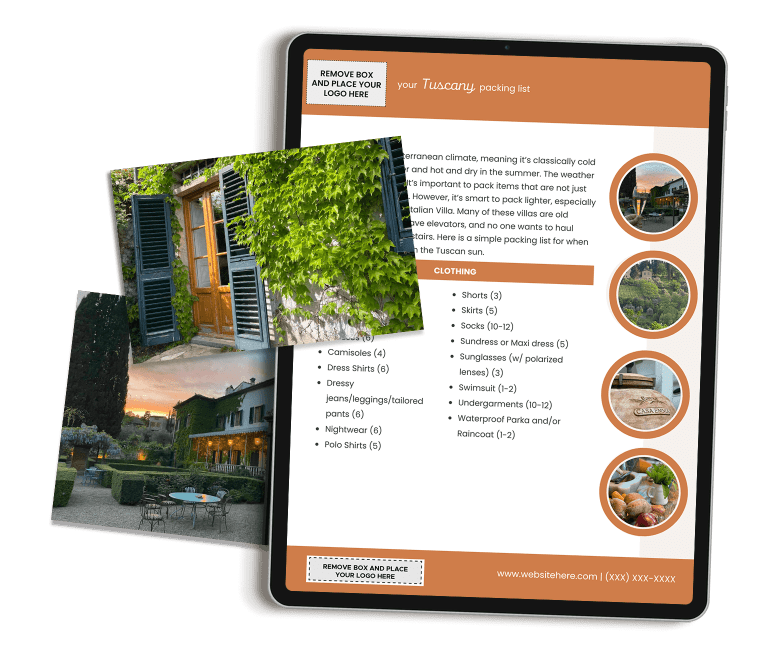 Tuscany travel content for travel agents