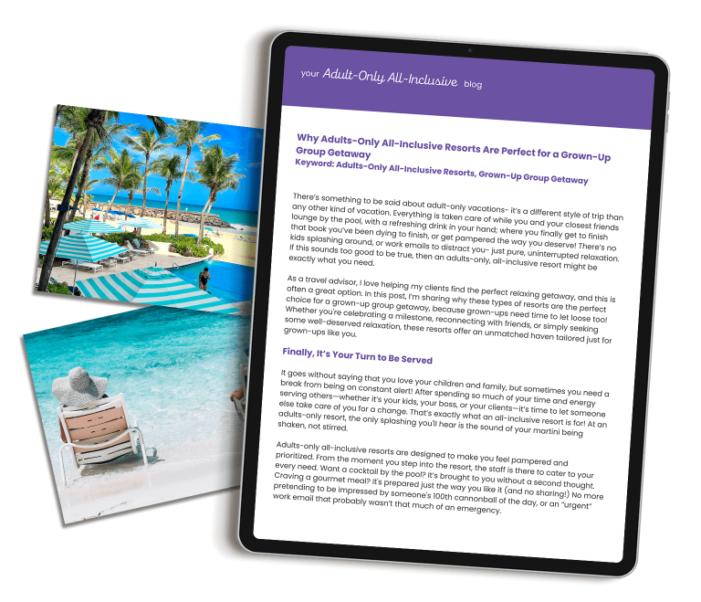 All Inclusive for Adults Content Marketing Bundle