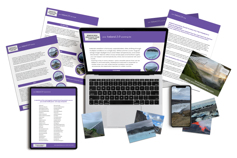 Our Iceland marketing content includes done-for-you content for travel professionals.