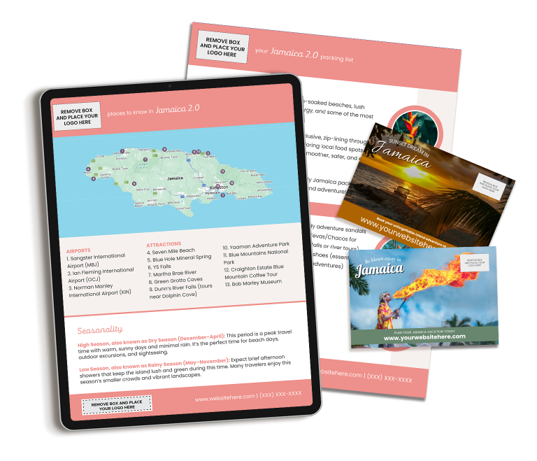 Our Jamaica marketing content includes done-for-you content for travel professionals.