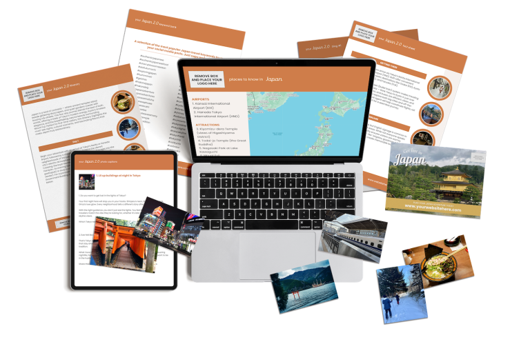 Our Japan marketing content includes done-for-you content for travel agents.