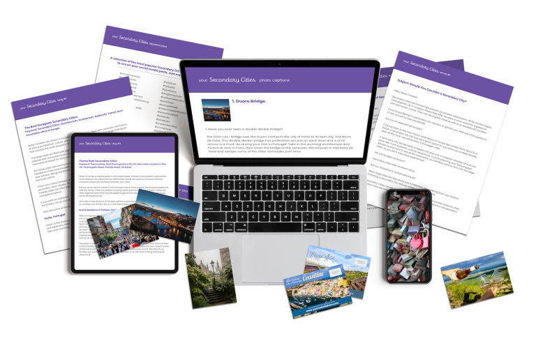 Our secondary cities marketing content includes done-for-you content for travel agency owners.