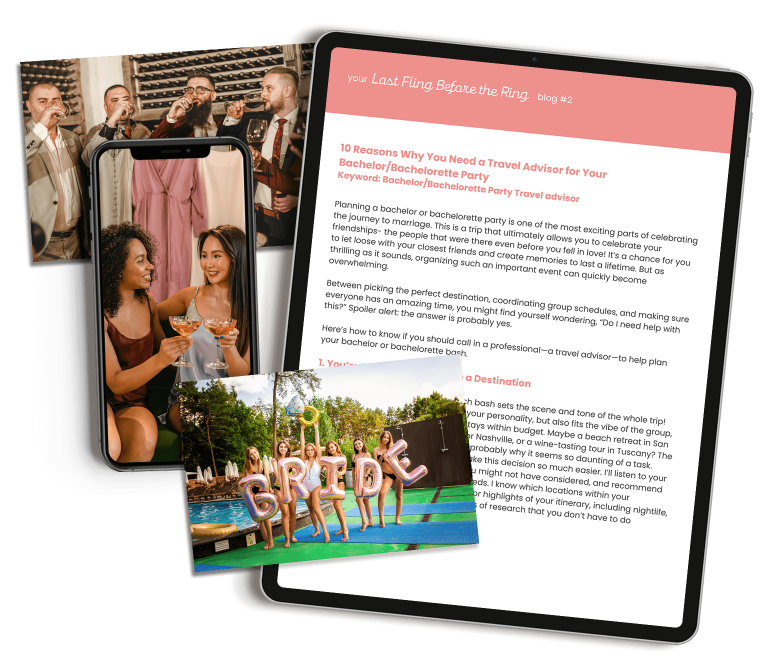 destination bachelorette and bachelor party travel marketing