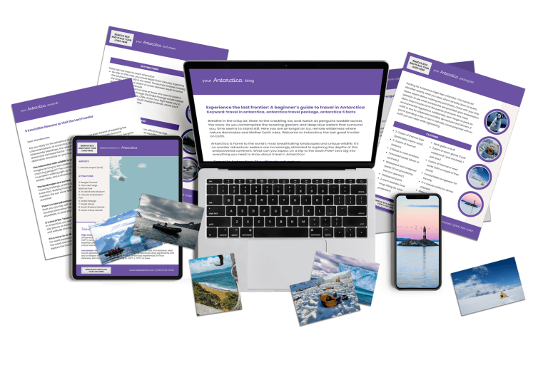 Antarctica Travel Marketing content for travel agents