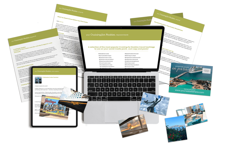 Cruise marketing content and images for travel agents