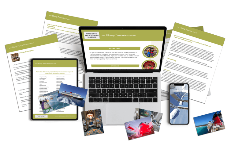 Disney Treasure ship marketing content bundle for travel agents