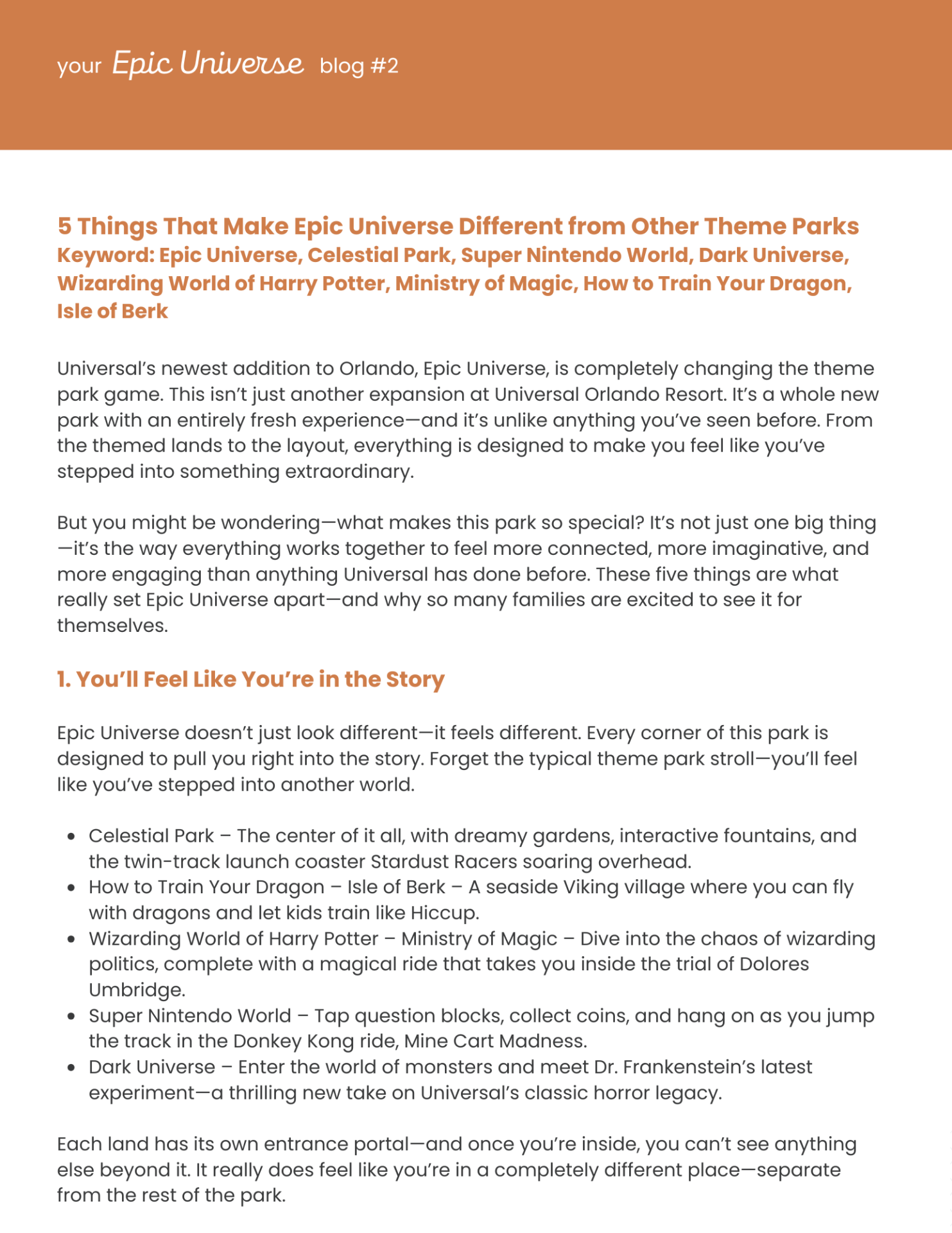 5 Things That Make Epic Universe Different from Other Theme Parks, blog ...