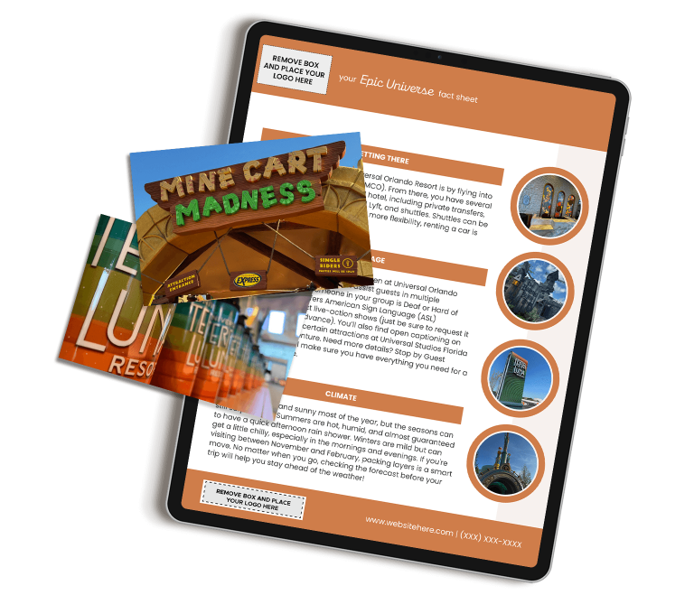 Epic Universe content marketing for travel agencies