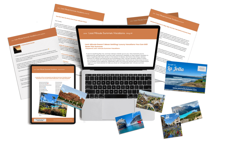 last minute summer vacation content marketing bundle