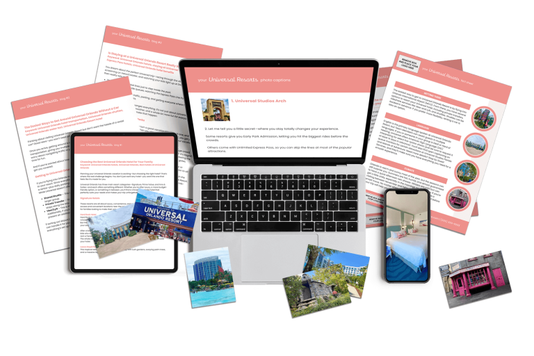 Universal resorts marketing content bundle for travel agents