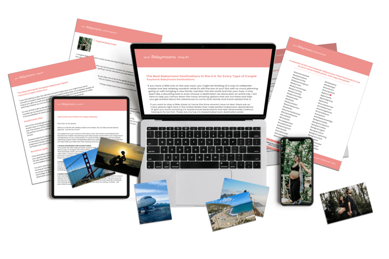 Babymoon Travel Marketing Content Bundle for Travel Agencies