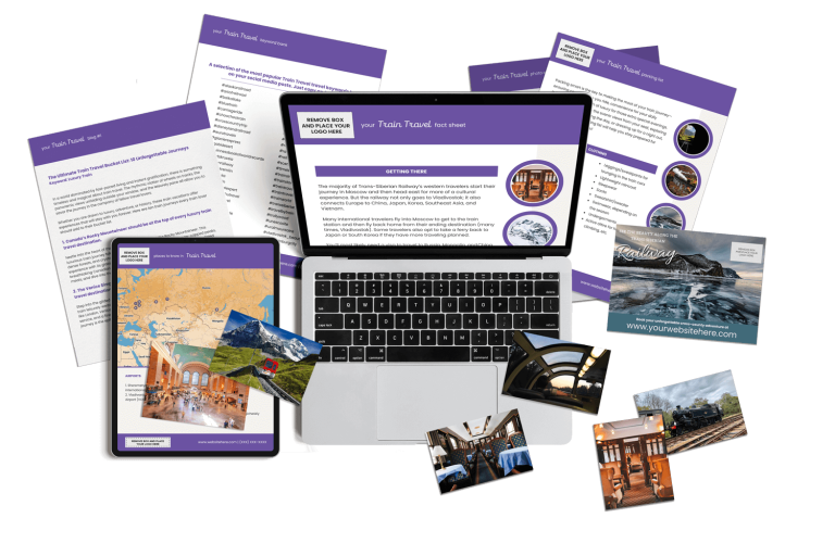 Train Travel marketing assets for travel agents