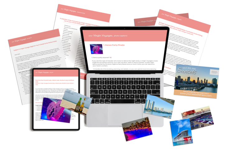 Virgin Voyages content marketing for travel agents