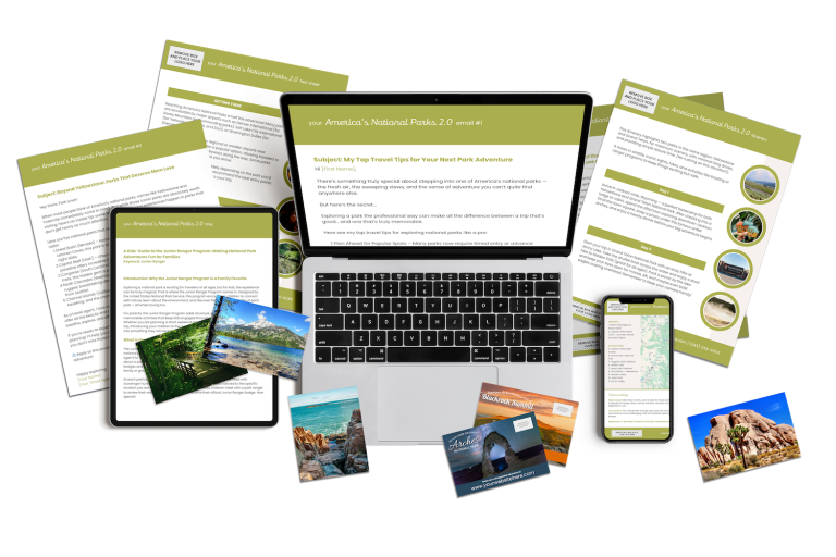America's National Parks marketing content for travel agents