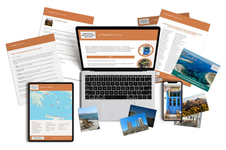 Greece marketing content for travel agency owners