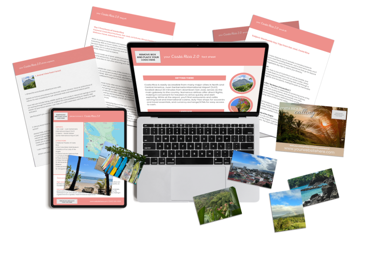 Costa Rica marketing content for travel agency owners.