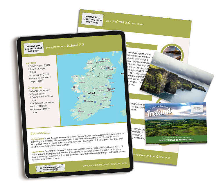Our Ireland marketing content includes done-for-you content for travel agencies.